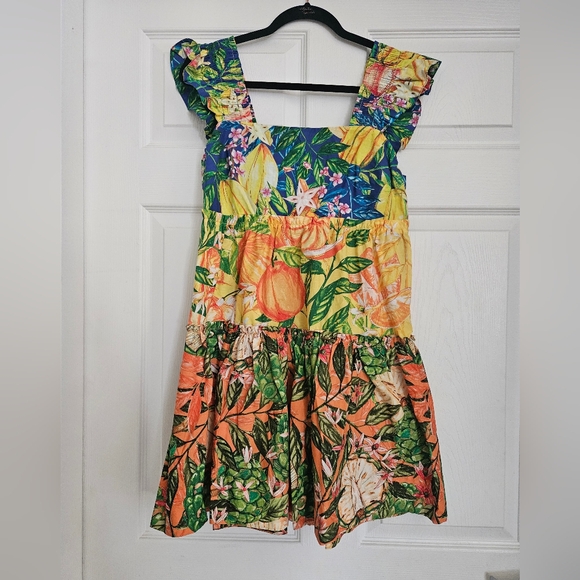 Farm Rio Caipirinha Tiered Floral Dress, size Small, NWT - Picture 3 of 5